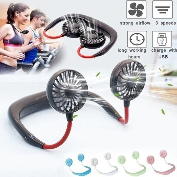 Neck Fan- Rechargeable Portable Neck Fan with 3 Level Fan Speed